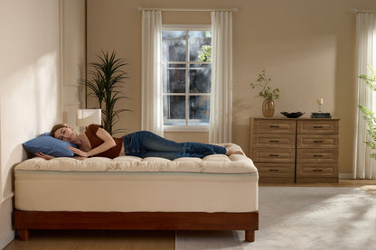 Bamboo Cooling Mattress Topper with 4'' Dual Memory Foam
