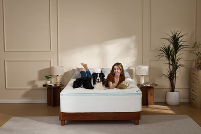 Bamboo Cooling Mattress Topper with 4'' Dual Memory Foam